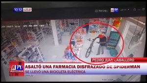 "Spiderman" asaltó una farmacia en PJC - Noticias Paraguay