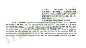 Declaran como improcedente la reposición planteada por Giuzzio