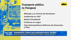 Transporte: temas que quedaron en el tintero - Factor Clave - ABC Color