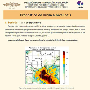 Anuncian lluvias intensas y tiempo severo en los primeros días de septiembre