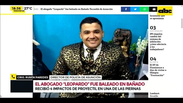 Video: El abogado “Leopardo” recibió cuatro impactos de proyectil en Bañado Tacumbú - Crimen y castigo - ABC Color