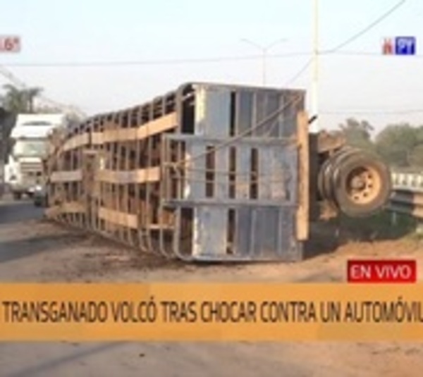 Transganado volcó en Limpio - Paraguay.com