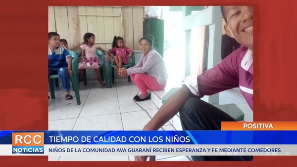 Niños de la comunidad Ava Guaraní reciben esperanza y fe mediante comedores