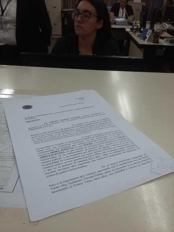 Madres exigen a la Corte más jueces para el fuero de la Niñez y la Adolescencia
