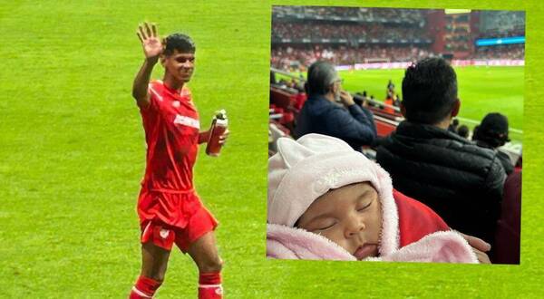 Renata fue por primera vez a la cancha para alentar a su papi, "La Pantera"