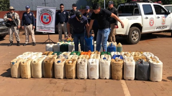 Incautan importante cantidad de combustible de contrabando en Itapúa - Noticias Paraguay