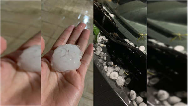 [VIDEOS] Impactante caída de granizo despertó y asustó al rollete