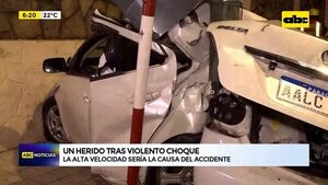 Video: Un herido tras violento choque contra columna  - ABC Noticias - ABC Color