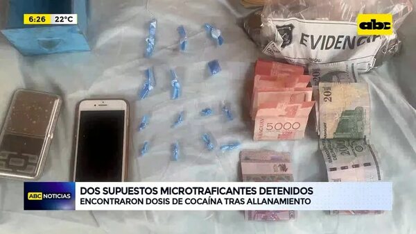 Video: Dos supuestos microtraficantes detenidos - ABC Noticias - ABC Color