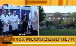 El 18 de septiembre iniciarán consultas nocturnas en IPS | Telefuturo