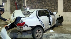 Automovilista chocó contra muro del penal del Buen Pastor - Unicanal