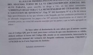 Intiman a Prieto a informar sobre pago de indemnización de ex funcionarios