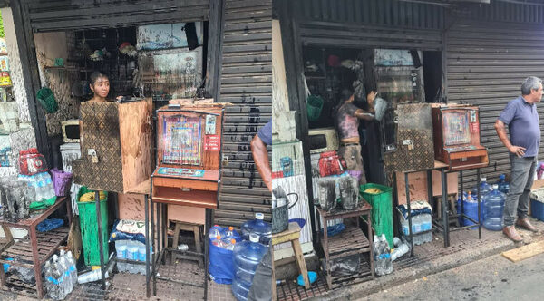 Pelea de mesiteros: se tiraron jugos y aceites de motor por diferencias