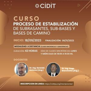 Organizan curso sobre el proceso de estabilización de subrasantes, subbases y bases de caminos