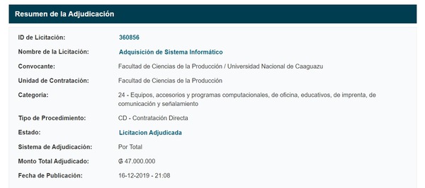Rosana Morales pagó G. 47 millones por sistema informático que nunca fue implementado