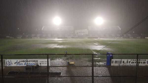 Guaireña y General Caballero se suspende por intensa lluvia