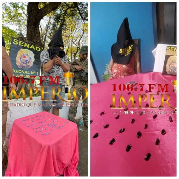 Un hombre y una mujer detenidos en operativos de la Senad en Capitán Bado - Radio Imperio 106.7 FM