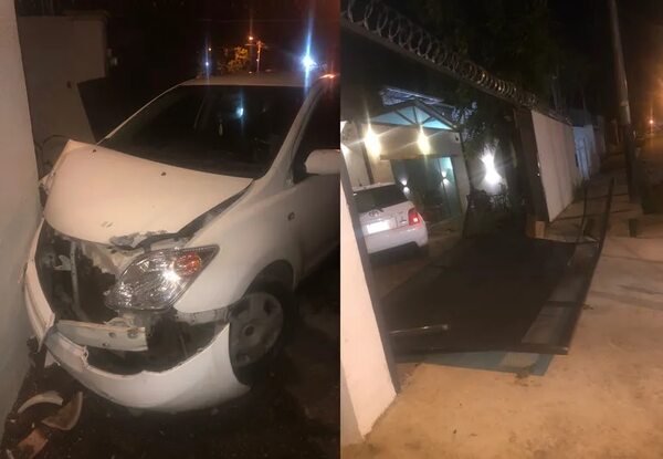 Ebria al volante chocó contra una vivienda en Sajonia - Policiales - ABC Color