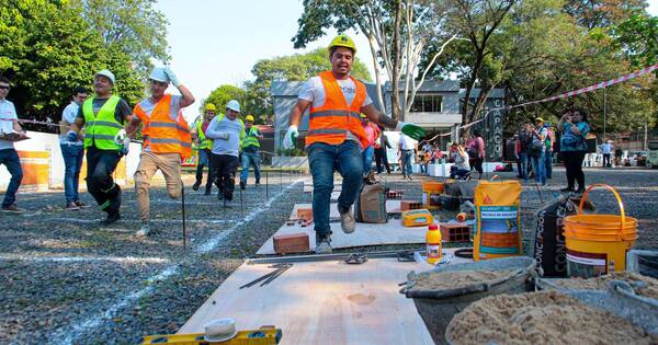 La Nación / Gran entusiasmo en segunda fecha del certamen nacional de albañiles