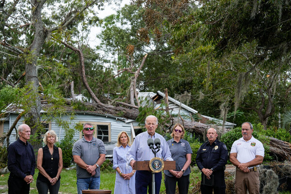Biden recorrió zonas devastadas por “Idalia” en Florida y prometió ayudas a damnificados | 1000 Noticias