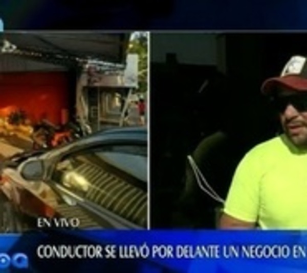 Ebrio al volante destruyó local gastronómico - Paraguay.com