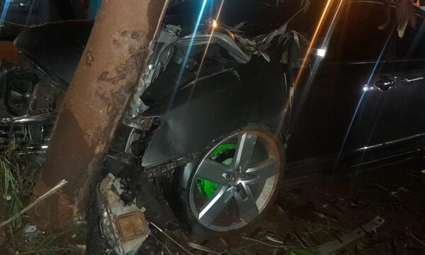 Vehículo choca contra árbol