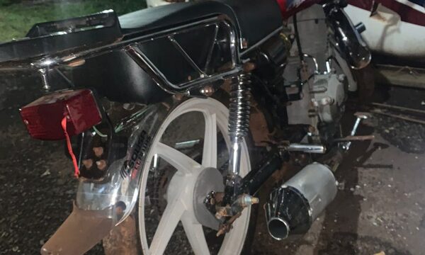 Incautan motocicleta con roncador