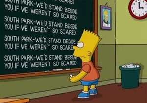 ¡A lo Bart Simpson: le hicieron escribir varias veces su número de cédula!