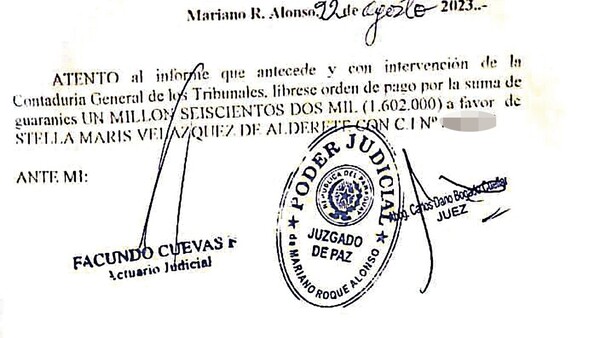 Aparece el dinero desaparecido en caso de pagaré adulterado