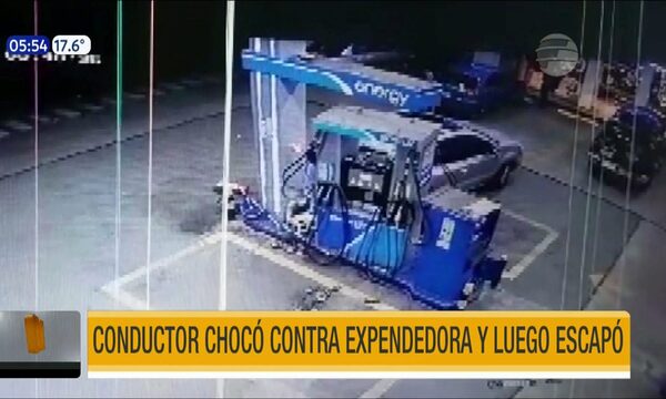 Conductor chocó contra expendedora y luego escapó | Telefuturo