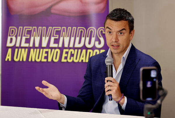 El candidato presidencial Daniel Noboa ofrece un bono para mujeres embarazadas en Ecuador - MarketData
