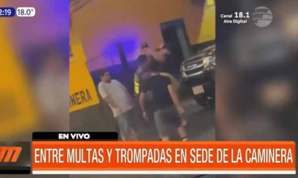 Entre multas y trompadas en sede de la Caminera | Telefuturo