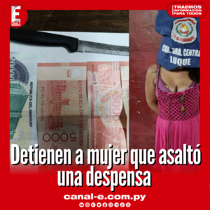 Detienen a mujer que asaltó una despensa