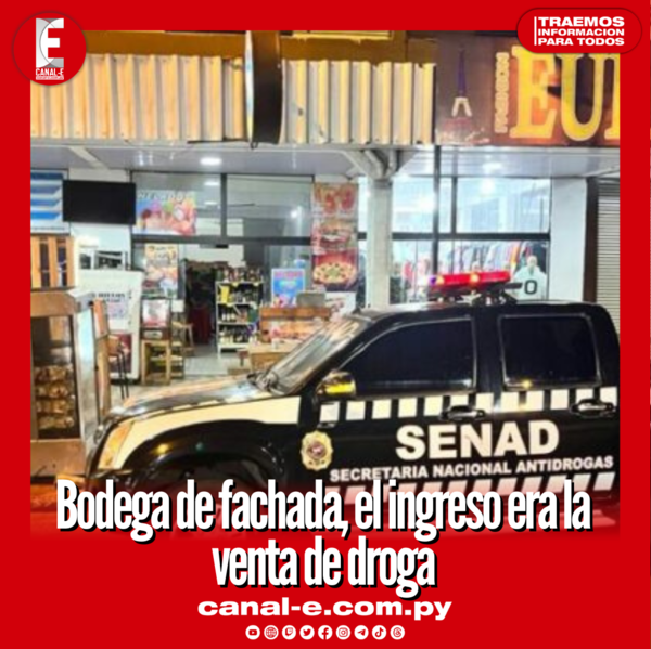 Bodega de fachada, el ingreso era la venta de droga