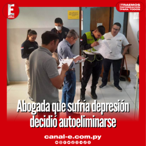 Abogada que sufría depresión decidió autoeliminarse