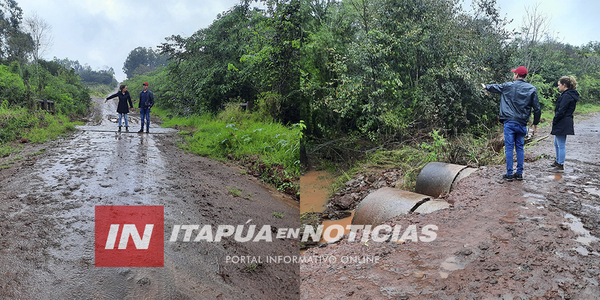 EL INTENDENTE DE NVA. ALBORADA REALIZÓ VERIFICACIONES EN PUENTE DE CALLE D 19 - Itapúa Noticias