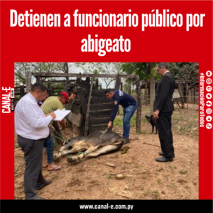 Detienen a funcionario público por abigeato