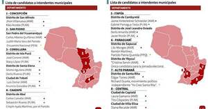 La Nación / En trece distritos del país eligen intendentes entre 26 candidatos