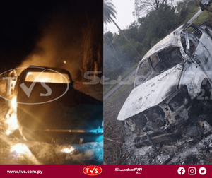 EN ASALTO DOMICILIARIO ROBAN CAMIONETA Y LUEGO LA INCINERAN
