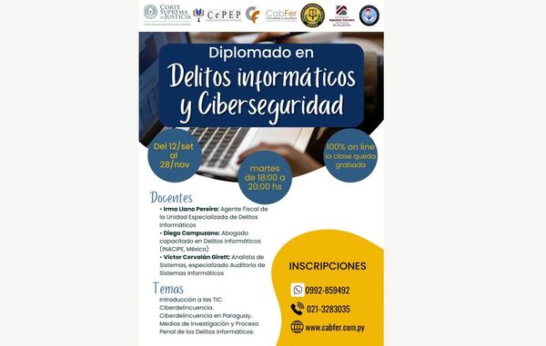 Harán diplomado en Delitos Informáticos y Ciberseguridad