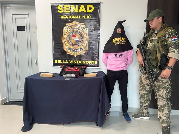 Detienen a joven indígena con paquetes de cocaína en Bella Vista Norte