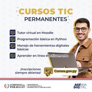 MITIC ofrece cursos en línea gratuitos para impulsar la educación digital