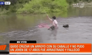Adolescente falleció al intentar cruzar un arroyo | Telefuturo