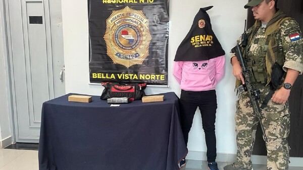 Indígena cae con tres kilos de cocaína en Bella Vista Norte