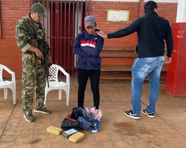 Indígena cae con tres kilos de cocaína en Bella Vista Norte