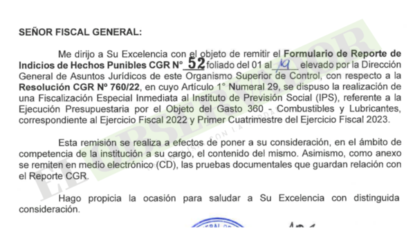 Contraloría remite a la Fiscalía General reportes por potenciales hechos punibles en IPS
