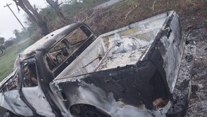San Pedro del Paraná: Hallan incinerada una camioneta hurtada
