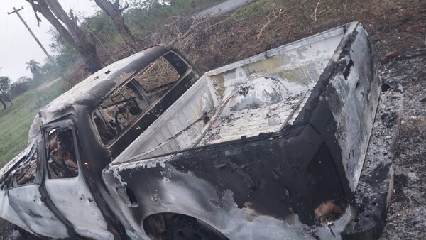 San Pedro del Paraná: Hallan incinerada una camioneta hurtada