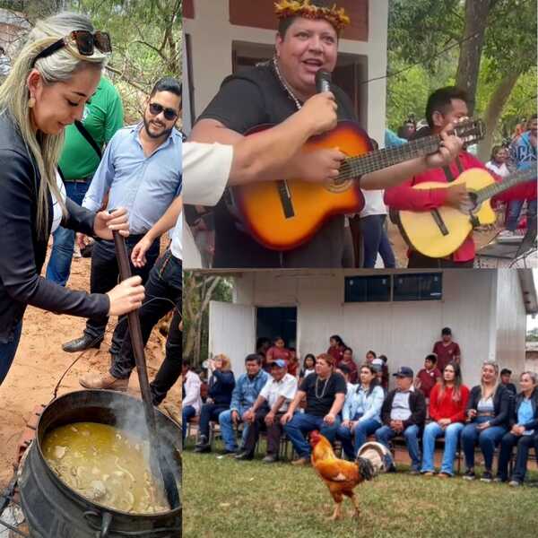 Gobernador y concejales ofrecieron "karu guasú y guitarreada" a mujeres indígenas