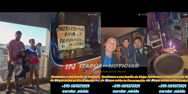 VIAJEROS ARGENTINOS TUVIERON INCONVENIENTES EN SU VEHÍCULO Y PIDEN AYUDA A LA CIUDADANÍA - Itapúa Noticias